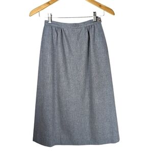 Vintage Pendleton WOOL Preppy Knee Length Pastel Blue Lined Office Skirt Size 4